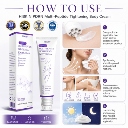𝐇𝐈𝐒𝐊𝐈𝐍® 𝐏𝐃𝐑𝐍 𝐌𝐮𝐥𝐭𝐢-𝐏𝐞𝐩𝐭𝐢𝐝𝐞 𝐌𝐚𝐬𝐬𝐚𝐠𝐢𝐧𝐠 𝐁𝐨𝐝𝐲 𝐑𝐨𝐥𝐥𝐞𝐫 𝐂𝐫𝐞𝐚𝐦- 𝐀𝐧𝐭𝐢-𝐚𝐠𝐢𝐧𝐠, 𝐇𝐲𝐝𝐫𝐚𝐭𝐢𝐧𝐠, 𝐒𝐤𝐢𝐧 𝐅𝐢𝐫𝐦𝐢𝐧𝐠 & 𝐋𝐢𝐟𝐭𝐢𝐧𝐠, 𝐒𝐤𝐢𝐧 𝐑𝐞𝐩𝐚𝐢𝐫, 𝐄𝐯𝐞𝐧 𝐓𝐨𝐧𝐞, 𝐀𝐜𝐧𝐞 𝐚𝐧𝐝 𝐃𝐚𝐫𝐤 𝐒𝐩𝐨𝐭 𝐓𝐫𝐞𝐚𝐭𝐦𝐞𝐧𝐭, 𝐖𝐚𝐫𝐭 𝐚𝐧𝐝 𝐌𝐨𝐥𝐞 𝐑𝐞𝐦𝐨𝐯𝐚𝐥, 𝐚𝐧𝐝 𝐏𝐬𝐨𝐫𝐢𝐚𝐬𝐢𝐬 𝐑𝐞𝐥𝐢𝐞𝐟.